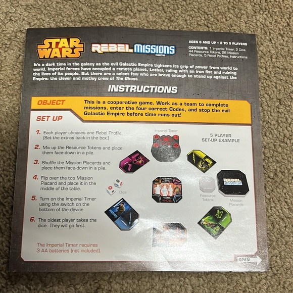 Star Wars Rebel Mission game ages 6+ 2-5 players - Picture 3 of 6